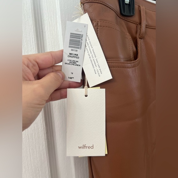 Aritzia Wilfred The Melina™ Cropped Pant Color  Epicurean Brown (Size 14) - Picture 11 of 13